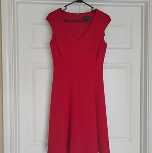 Red A-line dress